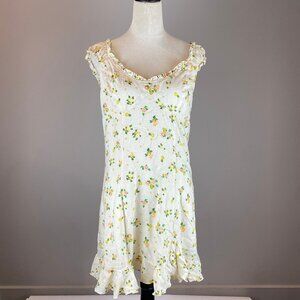 Free People Dress Women's Size Large - Like A Lady Citrus Fruit Linen Blend